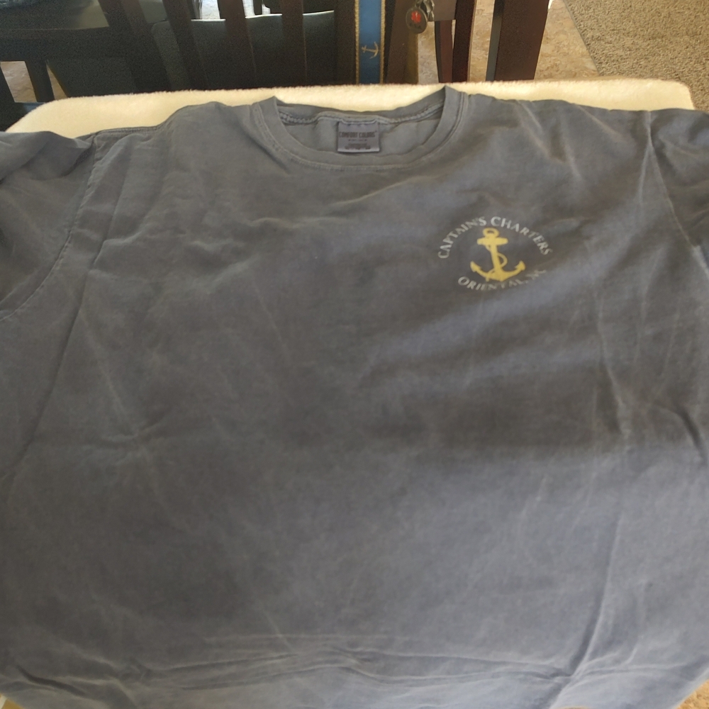 Casual Navy Blue Anchor Graphic Men's T-Shirt